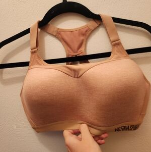 Victoria Sport Tan Sports Bra With Mesh